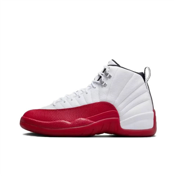 Men's Running weapon Air Jordan 12 White/Red Shoes 079